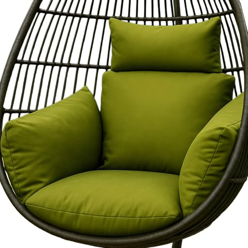 HOMESCAPES Coussin imperméable pour Fauteuil Suspendu extérieur, Coussin de Rechange pour Fauteuil œuf - pour terrasse, Jardin et Balcon - Vert