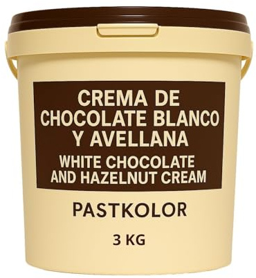CREMA DE CHOCOLATE BLANCO Y AVELLANA PASTKOLOR - 3 KG