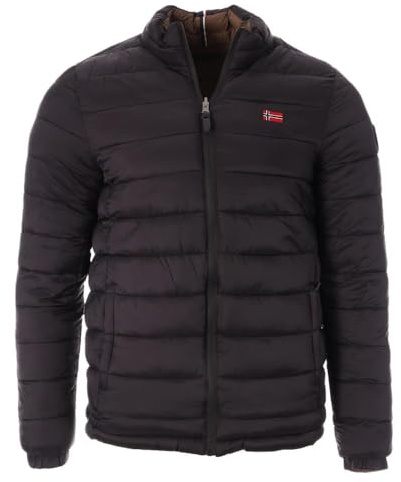 Geographical Norway Chaqueta acolchada Negro/Marrón Hombre California/GN, Negro , XXL