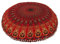 Ganesham Rundes Dekokissen im indischen Boho-Stil, Mandala, Tapisserie, Hippie, Rund, Sitzhocker, Ottoman, Mandala-Bodenkissen, 81 x 81 cm 80 cm rot