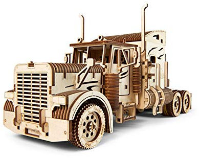 UGEARS LKW-Bausatz – Schweres Jungen-LKW-Modell als Geschenk zum Vatertag – Miniatur-Sperrholz-DIY-Modell – Einzigartige und interessante Geschenkidee – VM-03 LKW-Modell mit Fahrerkabine Holzmodell