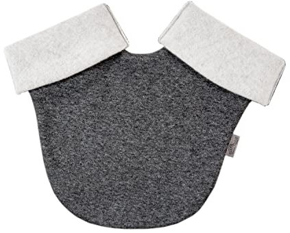 Goldi-Design Partnerhandschuhe einzeln ohne Bestickung aus Doppelfacefleece - in Deutschland hergestellt - grau/weiß