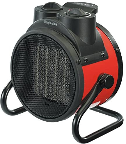 Draper 2.0kW PTC Portable Electric Space Heater | Indoor & Outdoor Fan Heater | 230V Office Heating Tool | Adjustable Thermostat Free Stand Heater |1.3m Cable Length | 92967