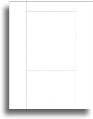 Blank White Printable 3 x 5 Index Cards For Inkjet/Laser Printers - 3 per sheet (100 Sheets / 300 Index Cards)