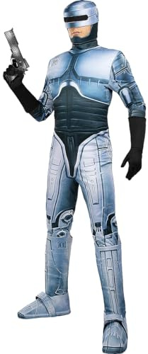 Funidelia | Robocop Costume for man Police, Films & Series, 80s - Costume for adults, accessory fancy dress & props for Halloween, carnival & parties - Size M-L - Grey/Silver