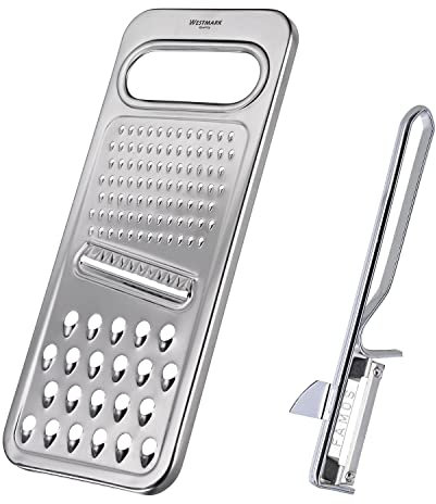 Westmark Set, 2tlg.: Universalreibe + Sparschäler, Rostfreier Edelstahl, Steel + Famos, Silber, 100222E7