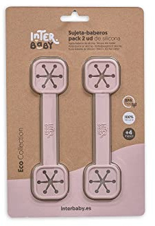 Set 2 Porte-bavoir en silicone rose