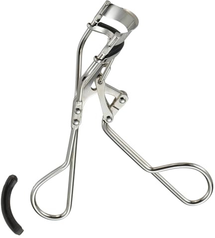 JAPONESQUE Power Curler Eyelash Curler, Instant Lash Curler for Longer Lashes, Silicone Pad, Nickel Finish