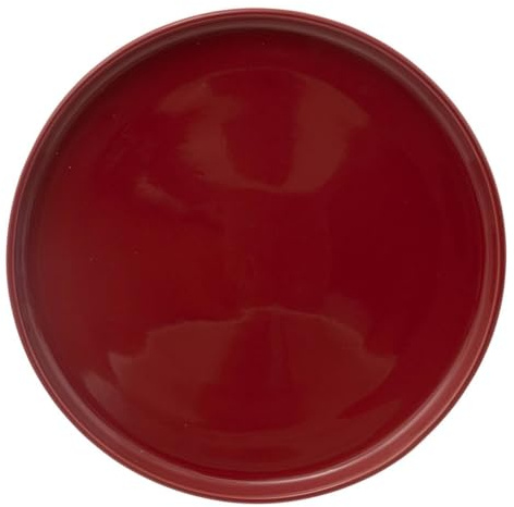 Secret de Gourmet - Set von 6 flachen tellern marie aus roter keramik d27cm