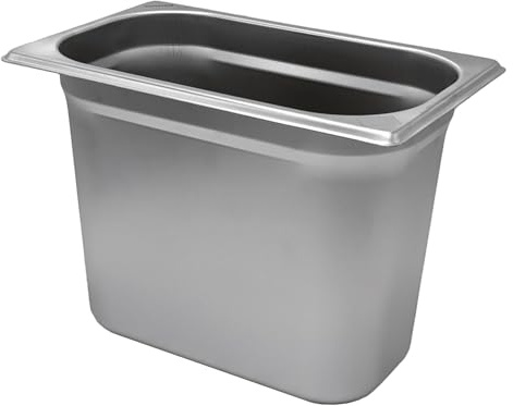 Comas Contenitore Gastronorm GN 1/3, 325x176 mm, Acciaio Inox, Bordo Piano, Impilabile, Resistente - Frigoriferi, Forni, Scaffali, Dispense, Carrelli - Professionale, Catering (H200 mm)