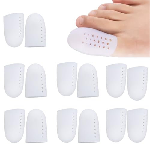 Neodtx Zehenschutz Großer Zeh 14 Stück Zehenkappen Großer Zeh Gegen Reibung,Zehenpolster Silikon Für Hammerzehe Und Schwielen Hühneraugen,Zehenpflaster Anti Blasen Schutz Zehentrenner Silikon