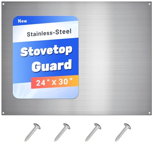 Stainless Steel Backsplash for Stove 24x30 Stove Backsplash Protector for Wall Metal Range Splash for Kitchen Wall with Screw Included(0.0276 Thick)