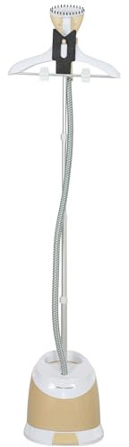 HOMCOM Ferro da Stiro Verticale a Vapore, Stiratrice Verticale 1800W con Serbatoio 1.8L, Piastra in Alluminio, Altezza Regolabile, Asta telescopica e Accessori Inclusi, per Abiti, Tende e Divani, Oro