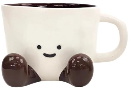 Générique Tasse Céramique - 300-400 Ml Tasse À Café Double Paroi Avec Prise Ergonomique Anti-brûlure - Amusante Tasses Pour Le Bureau, L'école