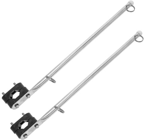 GALPADA Lot de 2 Supports de Mât de Pavillon en Acier Inoxydable pour Bateau et Yacht Fixation sur Rail Résistant à L’Eau Salée Accessoires Marins pour Usage en Mer