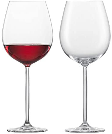 SCHOTT ZWIESEL Burgunder Rotweinglas Diva (2er-Set), bauchige Burgundergläser für Rotwein, spülmaschinenfeste Tritan-Kristallgläser, Made in Germany (Art.-Nr. 104955)