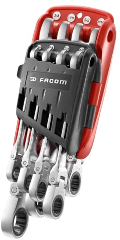 FACOM Satz mir Knarren Ring-Gabelschlüssel mit Gelenk - 8 Teilig, 1 Stück, 467F.JPU8