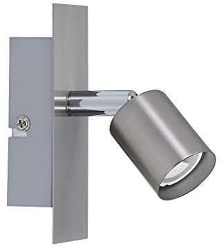 Paulmann 66706 Spotlight Georgia max 1x10W GU10 Nickel gebürstet 230V Metall 667.06 Deckenleuchte Lampe LED Deckenlampe Deckenstrahler