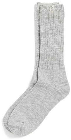 UGG Women's Rib Knit Slouchy Crew Socks, Seal, O/S