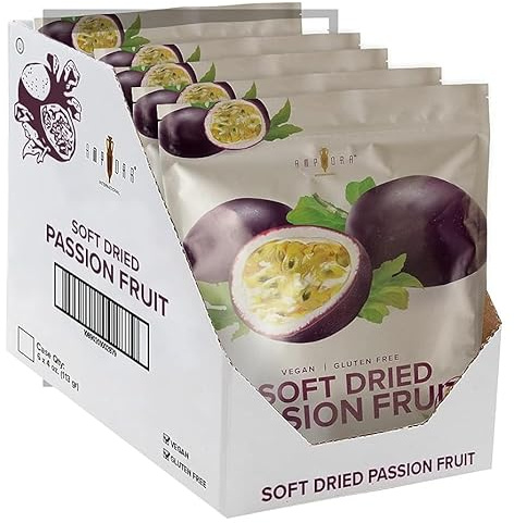 Amphora Conventional Soft Dried Passion Fruit 3.5 oz (100gr) per pouch (Case of 6 pouches)