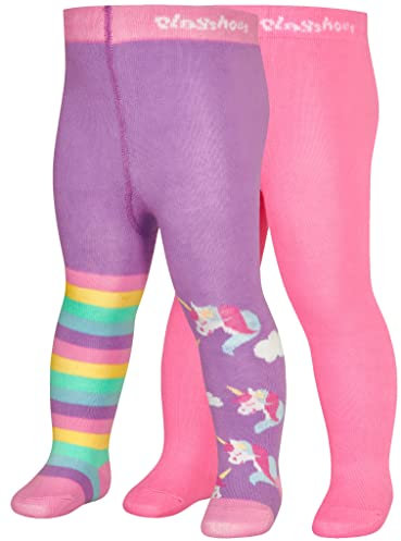 Playshoes Strumpfhose Unisex Kinder Strumpfhose, Einhorn 2er Set, 110/116