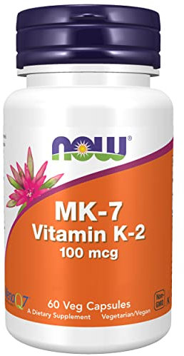 Now Foods, Vitamin K2 MK-7, 100mcg, Tutto Trans, 60 Capsule vegane, Testate in Laboratorio, Senza Glutine, Senza Soia, non OGM