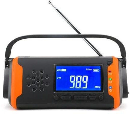 LvSenLin Radio Solaire 4000mAh FM AM Radio d'urgence à énergie Solaire Portable récepteur Mondial Radio de Haute qualité