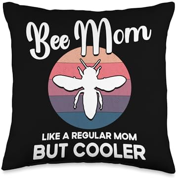 Beekeeping Bee Mom Like A Normal Mom But Cooler Beekeeper Throw Pillow