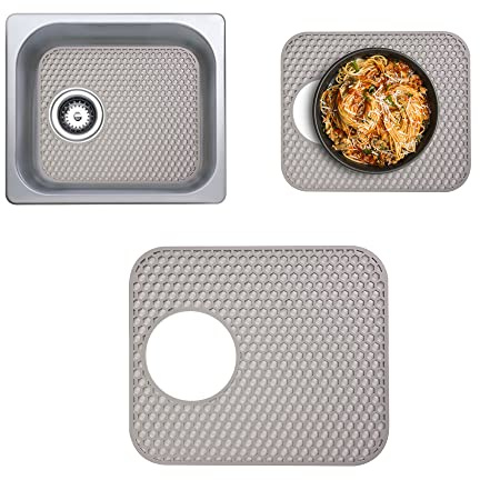 Silicone Sink Mat, Folding Non-Slip Sink Protectors for Bottom of Kitchen Sink, Silicone Mats Counter Protector for Dishes and Glassware
