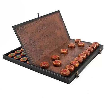 Chinesisches Schachspiel-Set aus Palisanderholz mit faltbarem Brett, tragbares Xiangqi-Tischstrategiespiel for 2 Spieler for Teenager, Erwachsene und Familien(Size:5.8cm/2.3in)