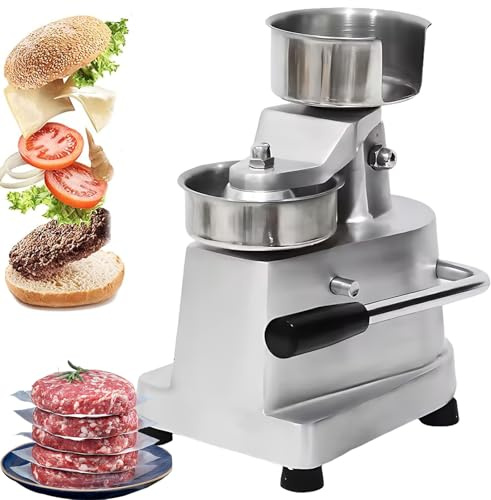 Kensbro Kommersiell hamburger-Patty-tillverkare, 130 mm hamburgare patty press, hamburgarpress av livsmedelsgodkänt rostfritt stål, perfekt för utomhusområden, skolkök, hotell, hamburgarrestauranger