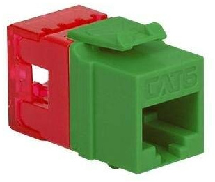 CAT6 RJ45 Keystone Jack for HD Style Module Green - Pack of 25