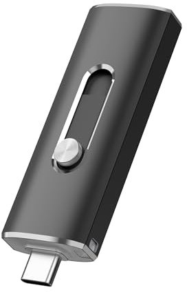 KOOTION Memoria USB C 128GB, 2 en 1 USB 3.1 Pendrive Tipo C 128GB Velocidad hasta 110 MB/s Pendrive USB C Dual Interface Duradero USB Flash Drive para Ordenador/TV/Coche/Player, ect (Nero)