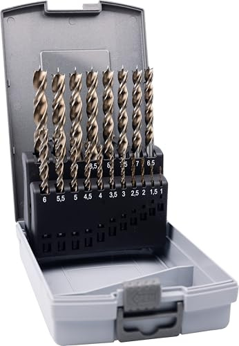ALPEN Bohrer-Kassette Timber Twist KP 19 (19-tlg., Ø 1,00–10,00 mm, für Bohren in Holz & Holzwerkstoffen, Holzbohrer, Bohrsortiment) 0067100019100