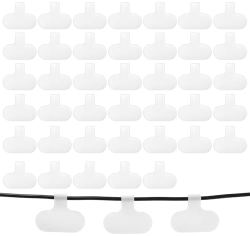 40 Pcs Reusable Cable Labels Electronic Cable Identification Tags Writable Cables Wraps Waterproof Wire Labels for Organizing Electronics Home Office (White)
