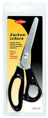 Kleiber 235 mm Rostfreie Schneider-Zackenschere, schwarz