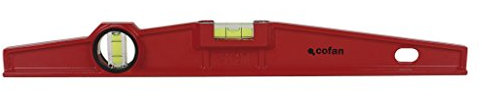 Cofan Nivel profesional trapezoidal de aluminio | Medidas desde 400 y 600 mm | Nivel de burbuja para facilitar la nivelación