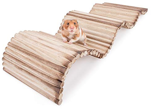 Niteangel Small Animal Climbing Toys - Suspension Bridge Ladder for Hamsters Gerbils Mice Rats Guinea Pigs or Other Small Pets (23.6'' x 7.8'')
