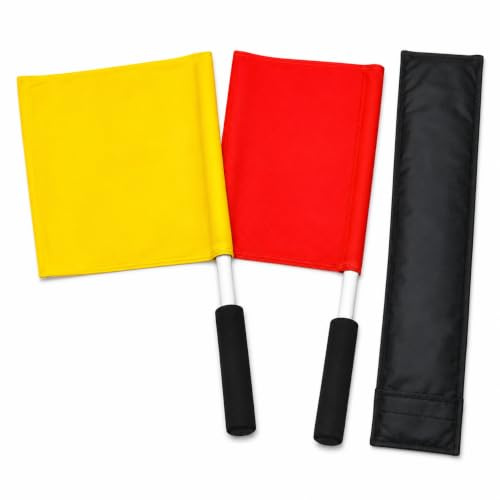 ND Plain Linesman Flag Set Football Rugby Hockey Training Referee Flags