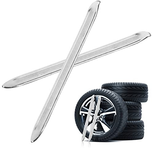BLLREMIPSUR 2 Stück Fahrrad Reifenheber, Tragbare Fahrrad Reifenhebel gehärteter Kohlenstoffstahl Löffel Metall Fahrradreifen Reparatur Werkzeug
