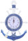 Homoyoyo Horloge Murale en Bois Horloge D'ancre De Bateau Ancre Marine Deco Décor Nautique Mur en Bois Suspendus Horloge Horloges Nautiques Barre Volant Bord De Mer Personnalité Bambou