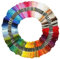 100 Farben Stickgarn Set,Knüpfgarn,Garn für Freundschaftsbänder,Perlgarn,Embroidery Thread,Embroidery Floss,für Kreuzstichfaden,Flechten,Stickerei,5m