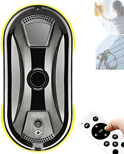 Robot Nettoyeur de vitres, Robot de Nettoyage de vitres aspirateur télécommandé, Nettoyeur de vitres Automatique pour vitres, Moteur sans Balai 2,8 kpa, Anti-Chute, Nettoyage Flexible e