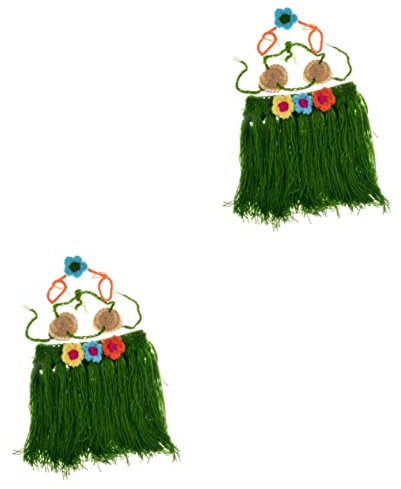 Uonlytech 6-teiliges Handgefertigtes Tutu-Rock-Hula-Outfit Für Babys Und Mädchen Fotografie-Requisiten-Set Mit Blumen Für Neugeborene