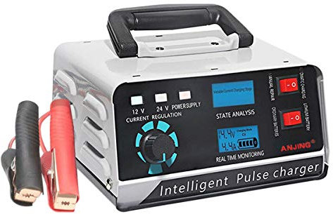 Jzoowar 400W 30A 12V / 24V Cargador AutomáTico de BateríA de Coche ReparacióN de Pulso Inteligente Trickle Enchufe de la UE