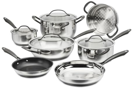 Cuisinart RADIANT PRO 11-Piece Stainless with Brushed Titanium Finish Cookware Set