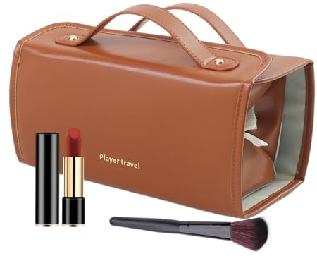 Borsa per pennelli da trucco, portapennelli da trucco da viaggio | Borse per cosmetici con borsa da bagno da viaggio trasparente multi-compartimento rimovibile - Borsa per trucco portatile da v
