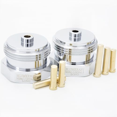BLUMKRAFT - Adaptador de metal para radiadores Sam, MMA y Remagg M28 x1.5 a M30 x 1.5 para termostato, cabeza termostática M30x1.5 macho (M28 Long)