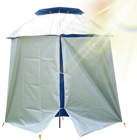 Tienda de Playa con Sombrilla, Refugio con Paraguas para el Sol | Refugio para sombrilla con dosel para lluvia | Toldo para sombrilla, protección solar, cubierta impermeable para sombrilla, refugio so