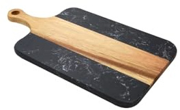 Pizzabräda, Ostbricka i akacieträ, marmor, svartvit(Black)